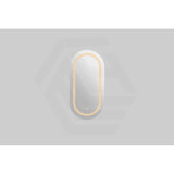 450x900x155mm Lukka Allison Pill Frontlit LED Mirror Oval Shaving Cabinet 3 Colours Lighting Matt White/Matt Black
