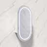 450x900x155mm Lukka Allison Pill Frontlit LED Mirror Oval Shaving Cabinet 3 Colours Lighting Matt White/Matt Black