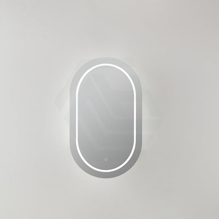 Lukka Allison Pill 450x900x150mm Matt White Oval Frontlit LED Shaving Cabinet