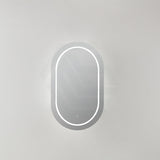 Lukka Allison Pill 450x900x150mm Matt White Oval Frontlit LED Shaving Cabinet