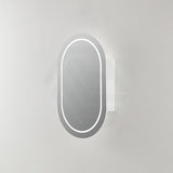 Lukka Allison Pill 450x900x150mm Matt White Oval Frontlit LED Shaving Cabinet
