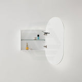Lukka Allison Pill 450x900x150mm Matt White Oval Frontlit LED Shaving Cabinet