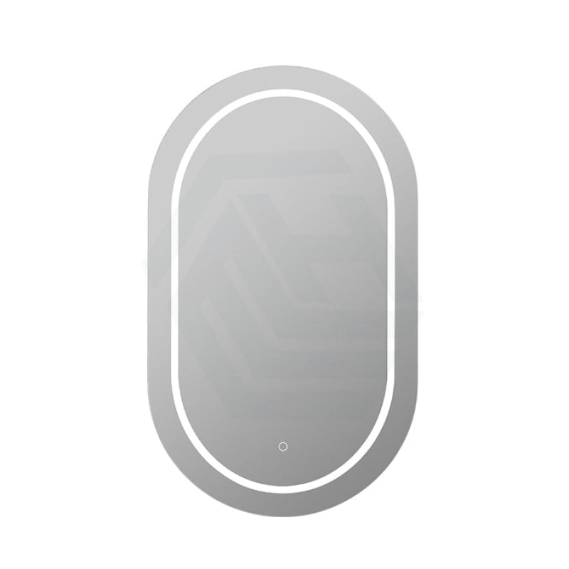Lukka Allison Pill 450x900x150mm Oval Frontlit LED Shaving Cabinet Matt White / Matt Black