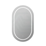 Lukka Allison Pill 450x900x150mm Oval Frontlit LED Shaving Cabinet Matt White / Matt Black