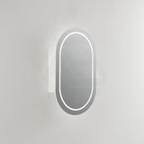 Lukka Allison Pill 450x900x150mm Matt White Oval Frontlit LED Shaving Cabinet