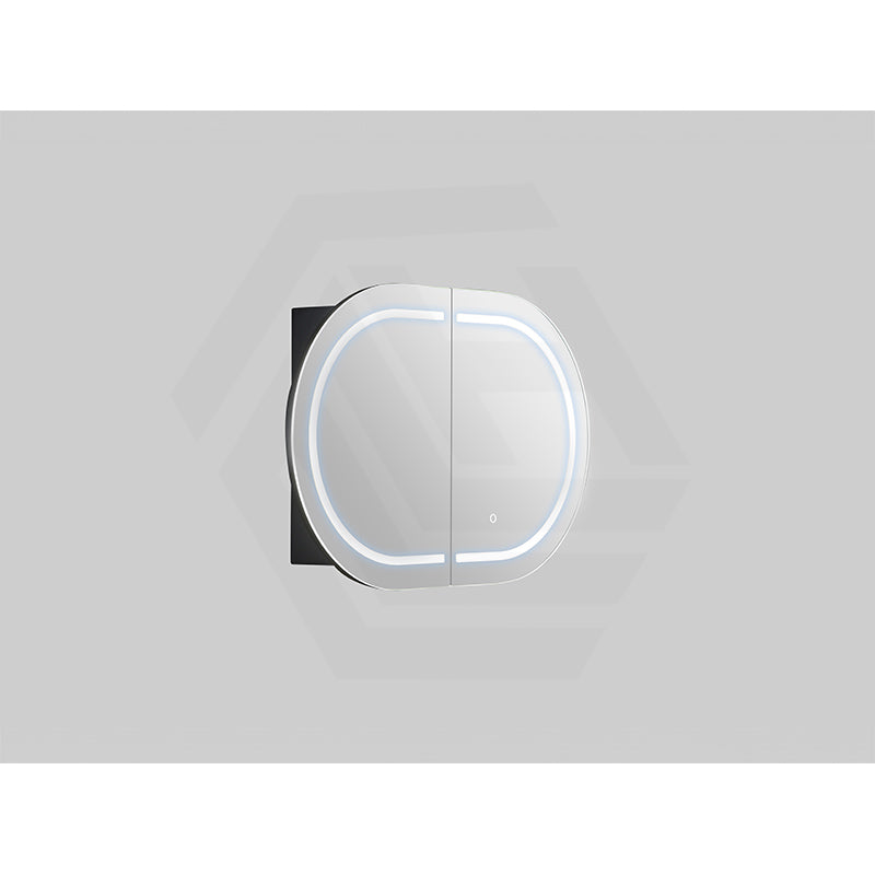 900/1200/1500mm Lukka Allison Pill Shape Frontlit LED Mirror Oval Shaving Cabinet 3 Colours Lighting Matt Black/Matt White