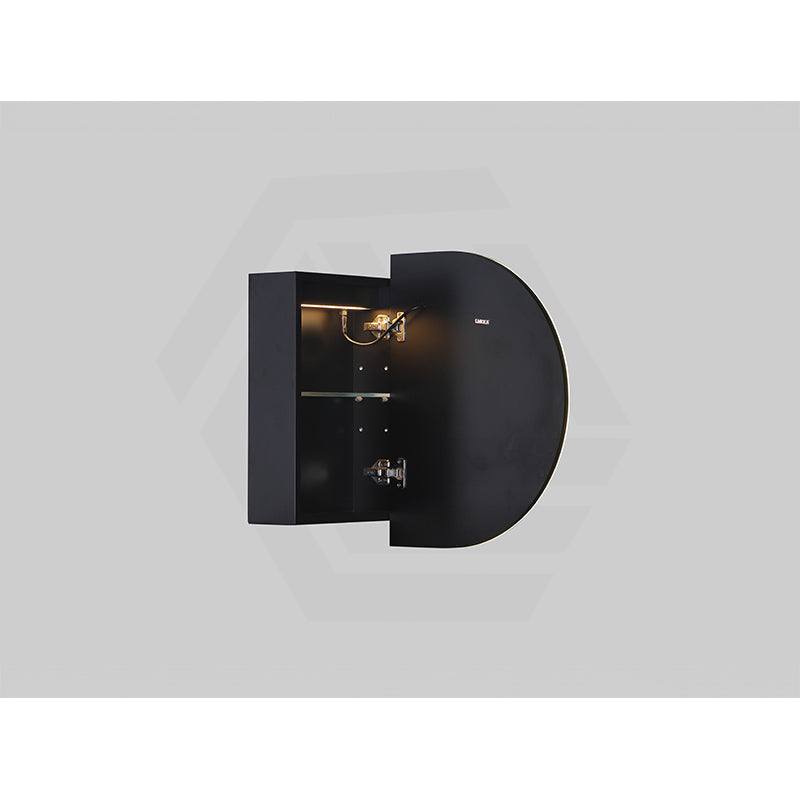 900/1200/1500mm Lukka Allison Pill Shape Frontlit LED Mirror Oval Shaving Cabinet 3 Colours Lighting Matt Black/Matt White