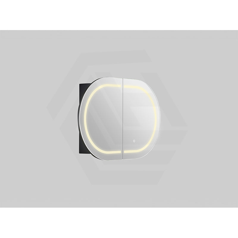 900/1200/1500mm Lukka Allison Pill Shape Frontlit LED Mirror Oval Shaving Cabinet 3 Colours Lighting Matt Black/Matt White