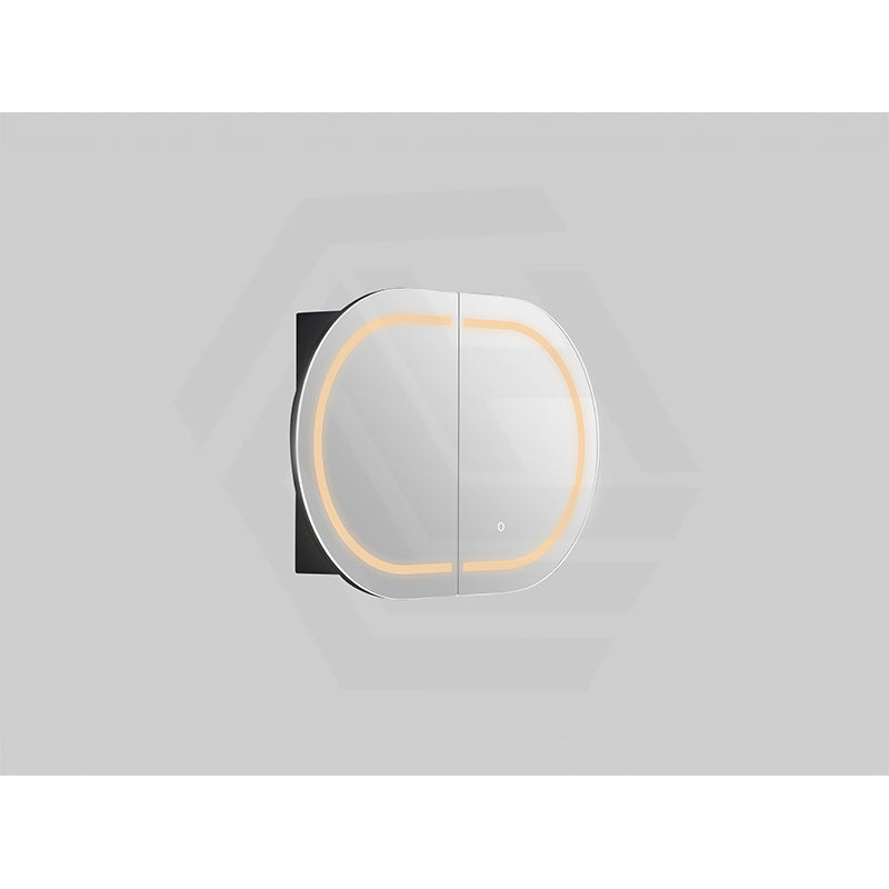 900/1200/1500mm Lukka Allison Pill Shape Frontlit LED Mirror Oval Shaving Cabinet 3 Colours Lighting Matt Black/Matt White