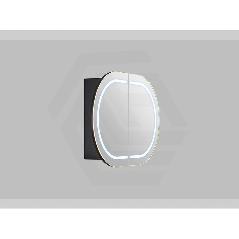 900/1200/1500mm Lukka Allison Pill Shape Frontlit LED Mirror Oval Shaving Cabinet 3 Colours Lighting Matt Black/Matt White