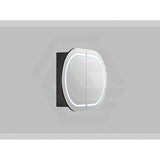 900/1200/1500mm Lukka Allison Pill Shape Frontlit LED Mirror Oval Shaving Cabinet 3 Colours Lighting Matt Black/Matt White