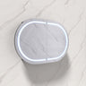 900/1200/1500mm Lukka Allison Pill Shape Frontlit LED Mirror Oval Shaving Cabinet 3 Colours Lighting Matt Black/Matt White