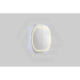 900/1200/1500mm Lukka Allison Pill Shape Frontlit LED Mirror Oval Shaving Cabinet 3 Colours Lighting Matt Black/Matt White