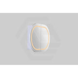 900/1200/1500mm Lukka Allison Pill Shape Frontlit LED Mirror Oval Shaving Cabinet 3 Colours Lighting Matt Black/Matt White