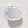 900/1200/1500mm Lukka Allison Pill Shape Frontlit LED Mirror Oval Shaving Cabinet 3 Colours Lighting Matt Black/Matt White