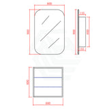 Lukka Allison 400/600mm PVC Wall Hung Pencil Edge Shaving Cabinet Variant Colour Available