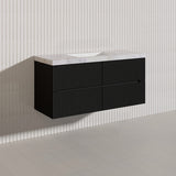 Lukka Cabarita 1200mm Modern Wall Hung Vanity PVC Single/Double Bowls Cabinet Variant Colour Available