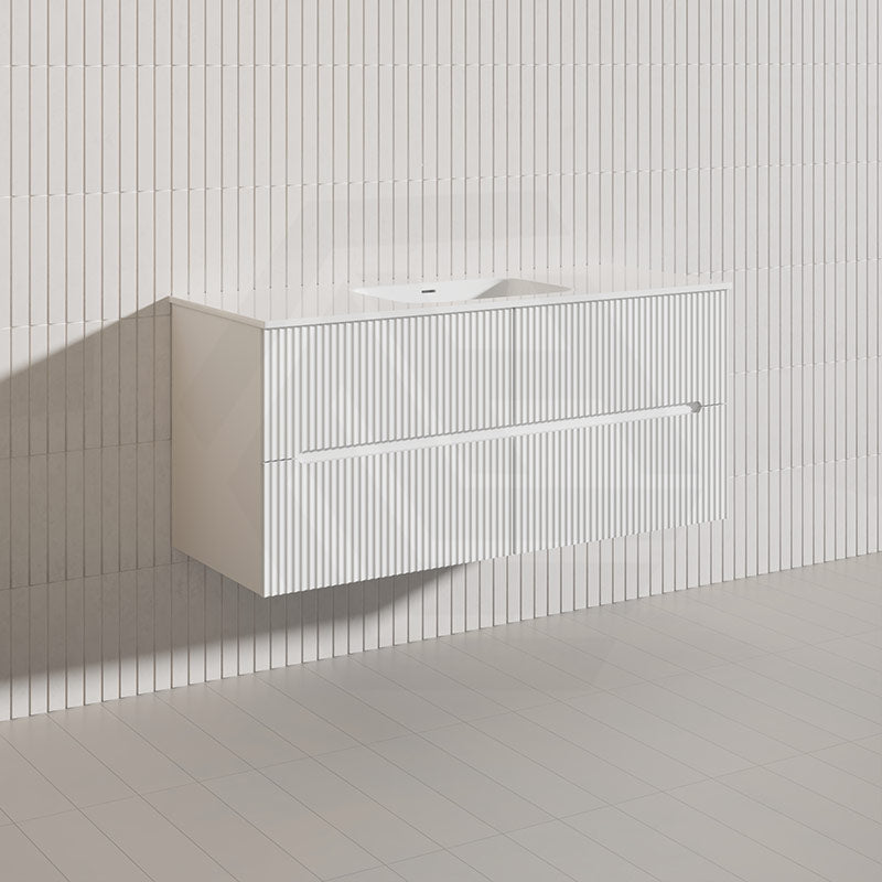 Lukka Cabarita 1200mm Modern Wall Hung Vanity PVC Single/Double Bowls Cabinet Variant Colour Available