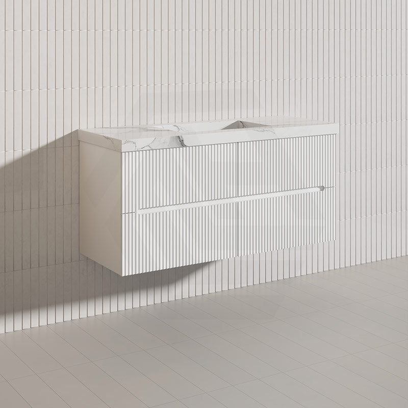 Lukka Cabarita 1200mm Modern Wall Hung Vanity PVC Single/Double Bowls Cabinet Variant Colour Available