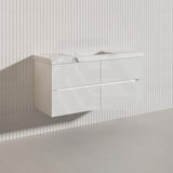 Lukka Cabarita 1200mm Modern Wall Hung Vanity PVC Single/Double Bowls Cabinet Variant Colour Available