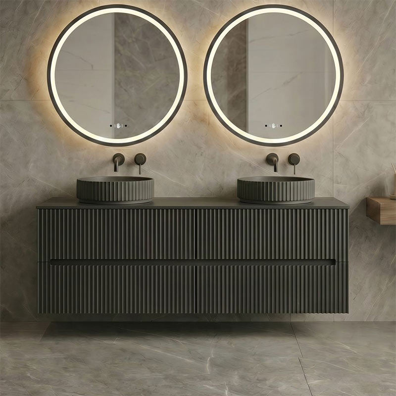 Lukka Cabarita 1200mm Modern Wall Hung Vanity PVC Single/Double Bowls Cabinet Variant Colour Available