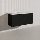 Lukka Cabarita 1200mm Modern Wall Hung Vanity PVC Single/Double Bowls Cabinet Variant Colour Available