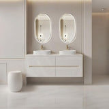 Lukka Cabarita 1200mm Modern Wall Hung Vanity PVC Single/Double Bowls Cabinet Variant Colour Available
