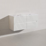 Lukka Cabarita 1200mm Modern Wall Hung Vanity PVC Single/Double Bowls Cabinet Variant Colour Available