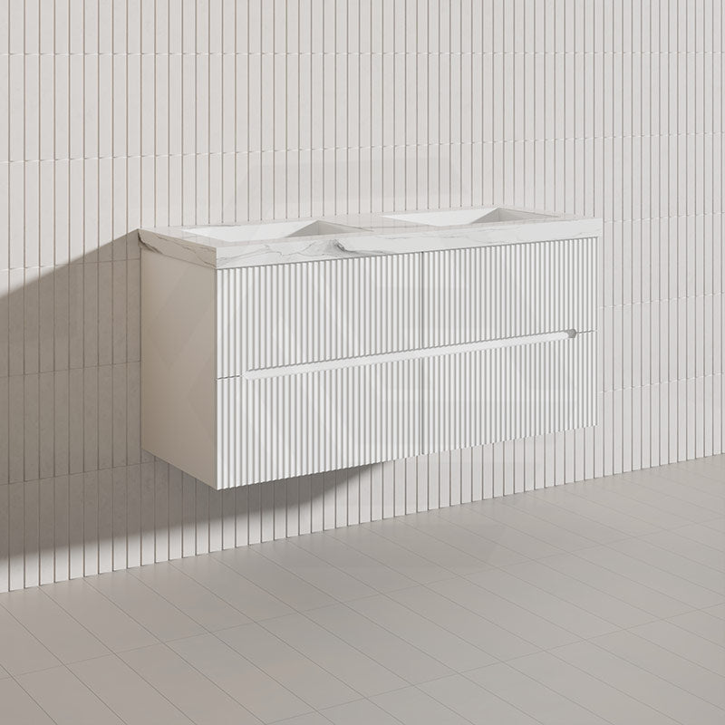Lukka Cabarita 1200mm Modern Wall Hung Vanity PVC Single/Double Bowls Cabinet Variant Colour Available