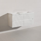 Lukka Cabarita 1200mm Modern Wall Hung Vanity PVC Single/Double Bowls Cabinet Variant Colour Available