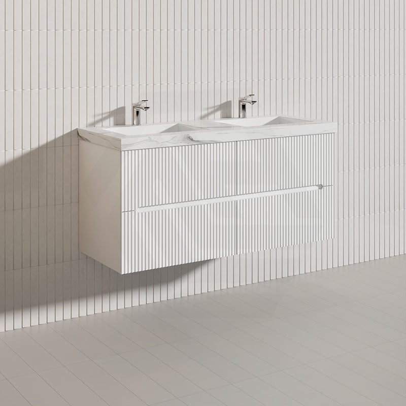 Lukka Cabarita 1200mm Modern Wall Hung Vanity PVC Single/Double Bowls Cabinet Variant Colour Available