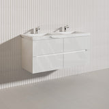 Lukka Cabarita 1200mm Modern Wall Hung Vanity PVC Single/Double Bowls Cabinet Variant Colour Available