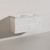 Lukka Cabarita 1200mm Modern Wall Hung Vanity PVC Single/Double Bowls Cabinet Variant Colour Available
