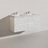Lukka Cabarita 1200mm Modern Wall Hung Vanity PVC Single/Double Bowls Cabinet Variant Colour Available
