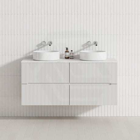Lukka Cabarita 1200mm Modern Wall Hung Vanity PVC Single/Double Bowls Cabinet Variant Colour Available