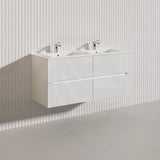 Lukka Cabarita 1200mm Modern Wall Hung Vanity PVC Single/Double Bowls Cabinet Variant Colour Available