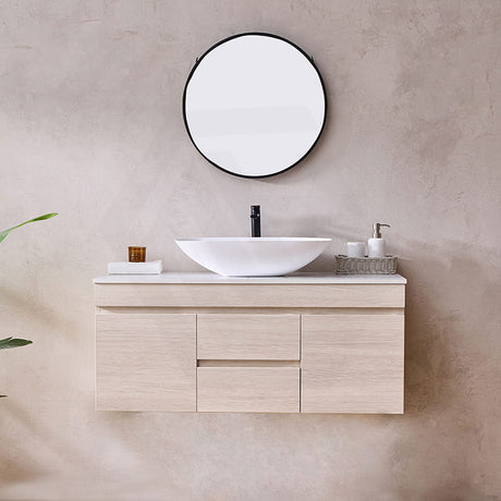 Lukka Camden Morden 1200mm Wall Hung Vanity E0 MDF Cabinet with Middle Drawers In Various Colours