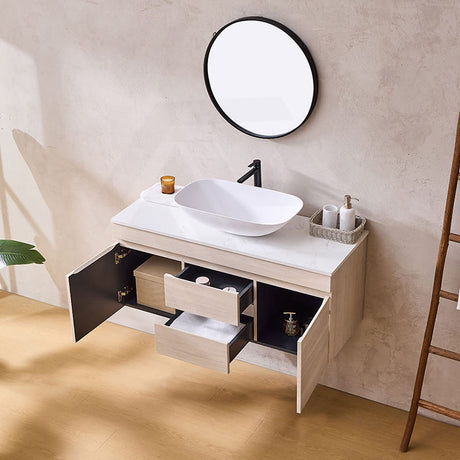 Lukka Camden Morden 1200mm Wall Hung Vanity E0 MDF Cabinet with Middle Drawers In Various Colours