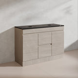Lukka Camden Modern 1200mm Freestanding Vanity E0 MDF Wood Grain Single/Double Bowls Cabinet In Various Colors