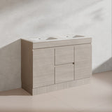 Lukka Camden Modern 1200mm Freestanding Vanity E0 MDF Wood Grain Single/Double Bowls Cabinet In Various Colors