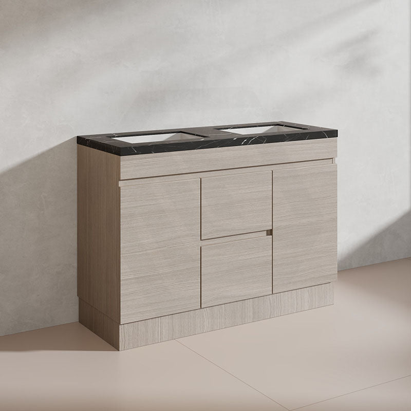 Lukka Camden Modern 1200mm Freestanding Vanity E0 MDF Wood Grain Single/Double Bowls Cabinet In Various Colors