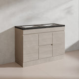 Lukka Camden Modern 1200mm Freestanding Vanity E0 MDF Wood Grain Single/Double Bowls Cabinet In Various Colors