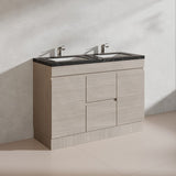 Lukka Camden Modern 1200mm Freestanding Vanity E0 MDF Wood Grain Single/Double Bowls Cabinet In Various Colors