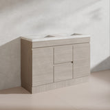 Lukka Camden Modern 1200mm Freestanding Vanity E0 MDF Wood Grain Single/Double Bowls Cabinet In Various Colors