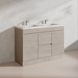 Lukka Camden Modern 1200mm Freestanding Vanity E0 MDF Wood Grain Single/Double Bowls Cabinet In Various Colors