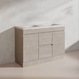 Lukka Camden Modern 1200mm Freestanding Vanity E0 MDF Wood Grain Single/Double Bowls Cabinet In Various Colors