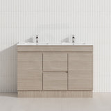 Lukka Camden Modern 1200mm Freestanding Vanity E0 MDF Wood Grain Single/Double Bowls Cabinet In Various Colors