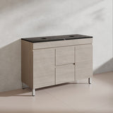 Lukka Camden Modern 1200mm Freestanding Vanity E0 MDF Wood Grain Single/Double Bowls Cabinet In Various Colors