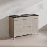 Lukka Camden Modern 1200mm Freestanding Vanity E0 MDF Wood Grain Single/Double Bowls Cabinet In Various Colors