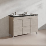 Lukka Camden Modern 1200mm Freestanding Vanity E0 MDF Wood Grain Single/Double Bowls Cabinet In Various Colors